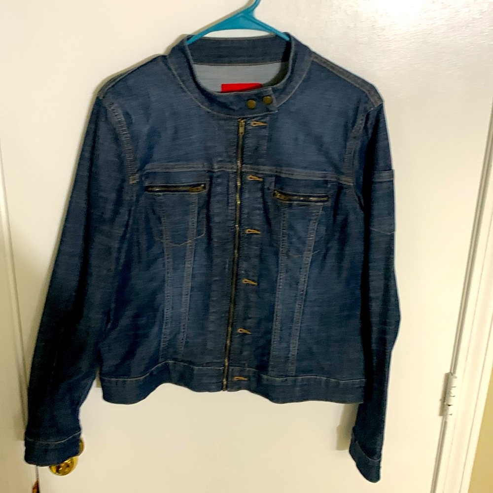 Guess woman’s zipper up  jean jacket.